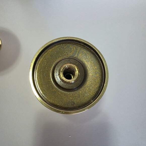 Vintage Baldwin Solid Brass Candlestick Holders, Set of 2, Decorative Rope Base - Picture 8 of 9